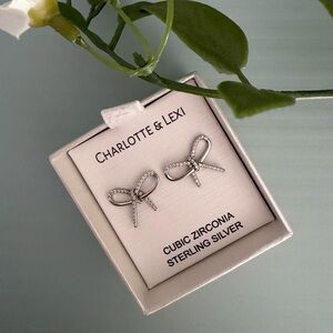 Charlotte & Lexi Sterling Silver Bow Earrings